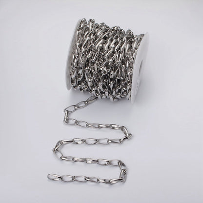 16k Gold Filled Geometric Twist Curved PaperClip Unfinished Chain by Yard in Gold &amp; Silver | ROLL-1169 ROLL-1170 Clearance Pricing