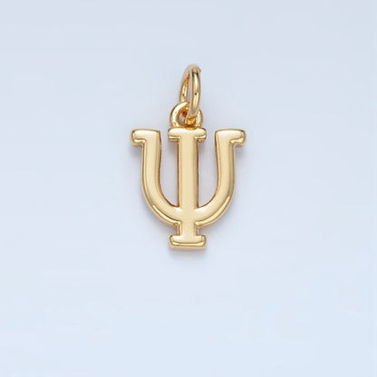 16K Gold Filled Greek Alphabet Personalized Charm in Gold &amp; Silver | A1271 - A1294
