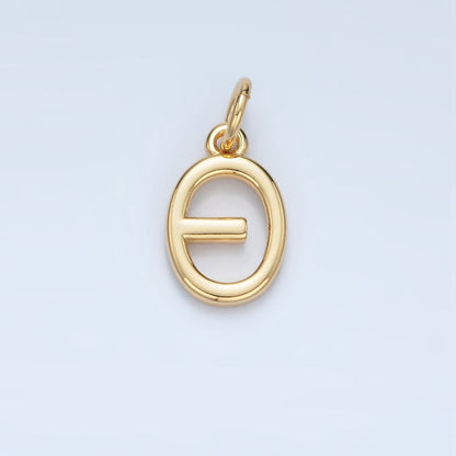 16K Gold Filled Greek Alphabet Personalized Charm in Gold &amp; Silver | A1271 - A1294