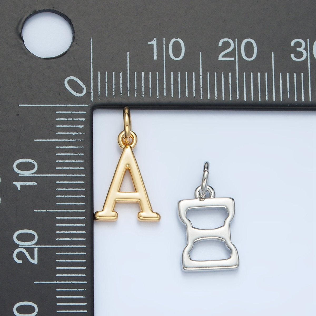 16K Gold Filled Greek Alphabet Personalized Charm in Gold &amp; Silver | A1271 - A1294