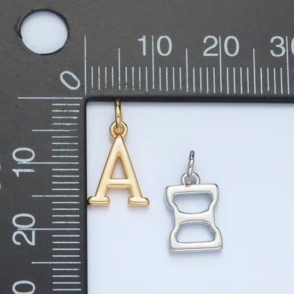 16K Gold Filled Greek Alphabet Personalized Charm in Gold &amp; Silver | A1271 - A1294