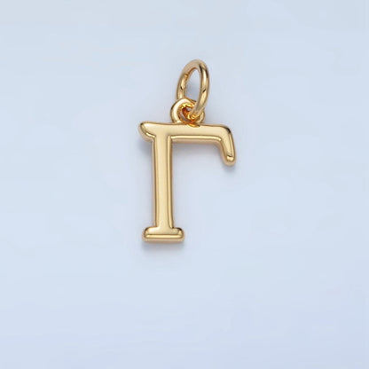 16K Gold Filled Greek Alphabet Personalized Charm in Gold &amp; Silver | A1271 - A1294