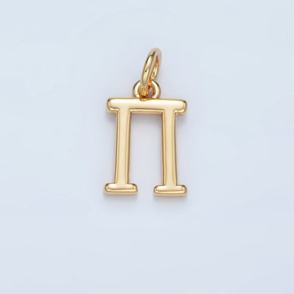16K Gold Filled Greek Alphabet Personalized Charm in Gold &amp; Silver | A1271 - A1294