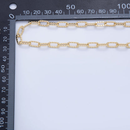 16K Gold Filled Hammered Paperclip Unfinished Chain by Yard | Roll-1590