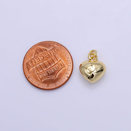 16K Gold Filled Heart Charm For Valentine Love Jewelry Making Component | X-202 X-203