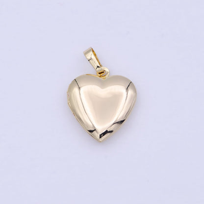 16k Gold Filled Heart Locket Pendant I-885