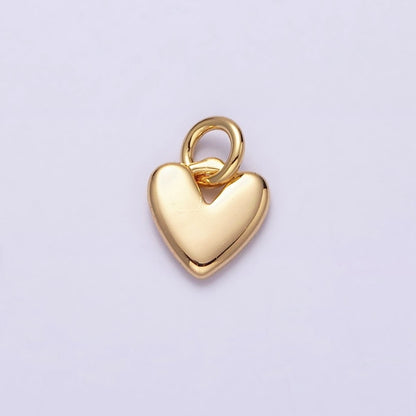 16K Gold Filled Heart Mini Add-On Charm in Gold &amp; Silver | AC-1342 AC-1343