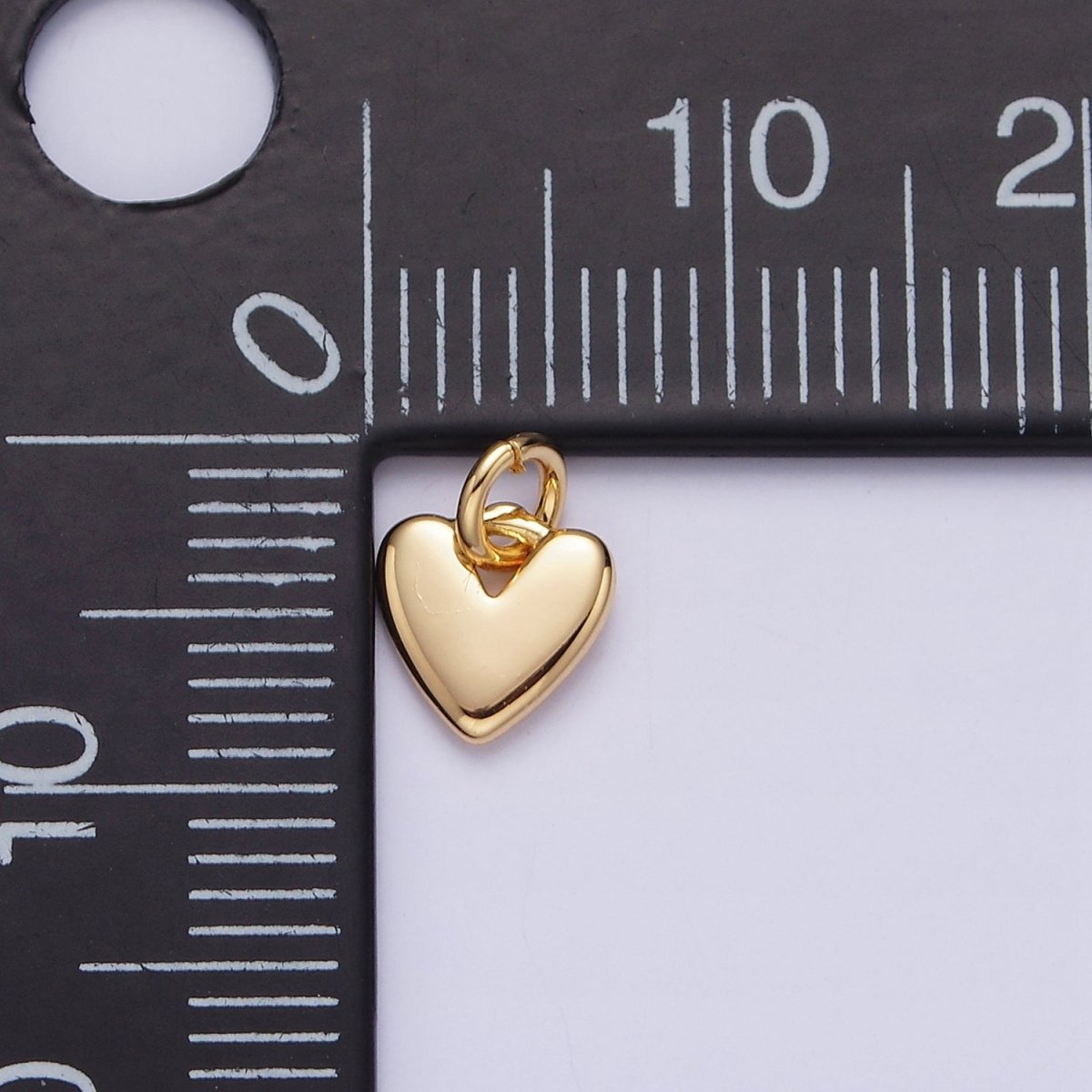 16K Gold Filled Heart Mini Add-On Charm in Gold &amp; Silver | AC-1342 AC-1343