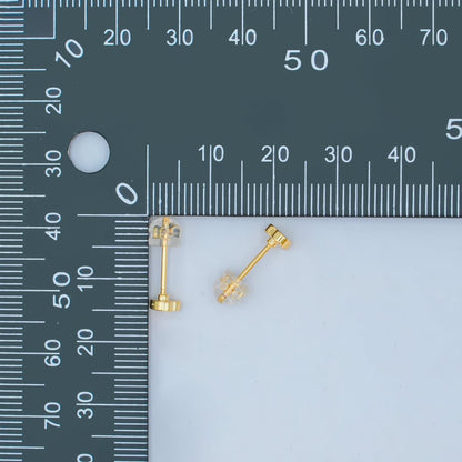 16K Gold Filled Heart Minimalist Stud Earrings | AB1462