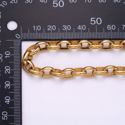 16K Gold Filled Large Chunky Gold, Silver Oval Chain, Thick Link Chain by the Yard Wholesale Chain Jewelry Supplies | ROLL-1273 ROLL-1274 Clearance Pricing