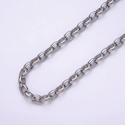 16K Gold Filled Large Chunky Gold, Silver Oval Chain, Thick Link Chain by the Yard Wholesale Chain Jewelry Supplies | ROLL-1273 ROLL-1274 Clearance Pricing