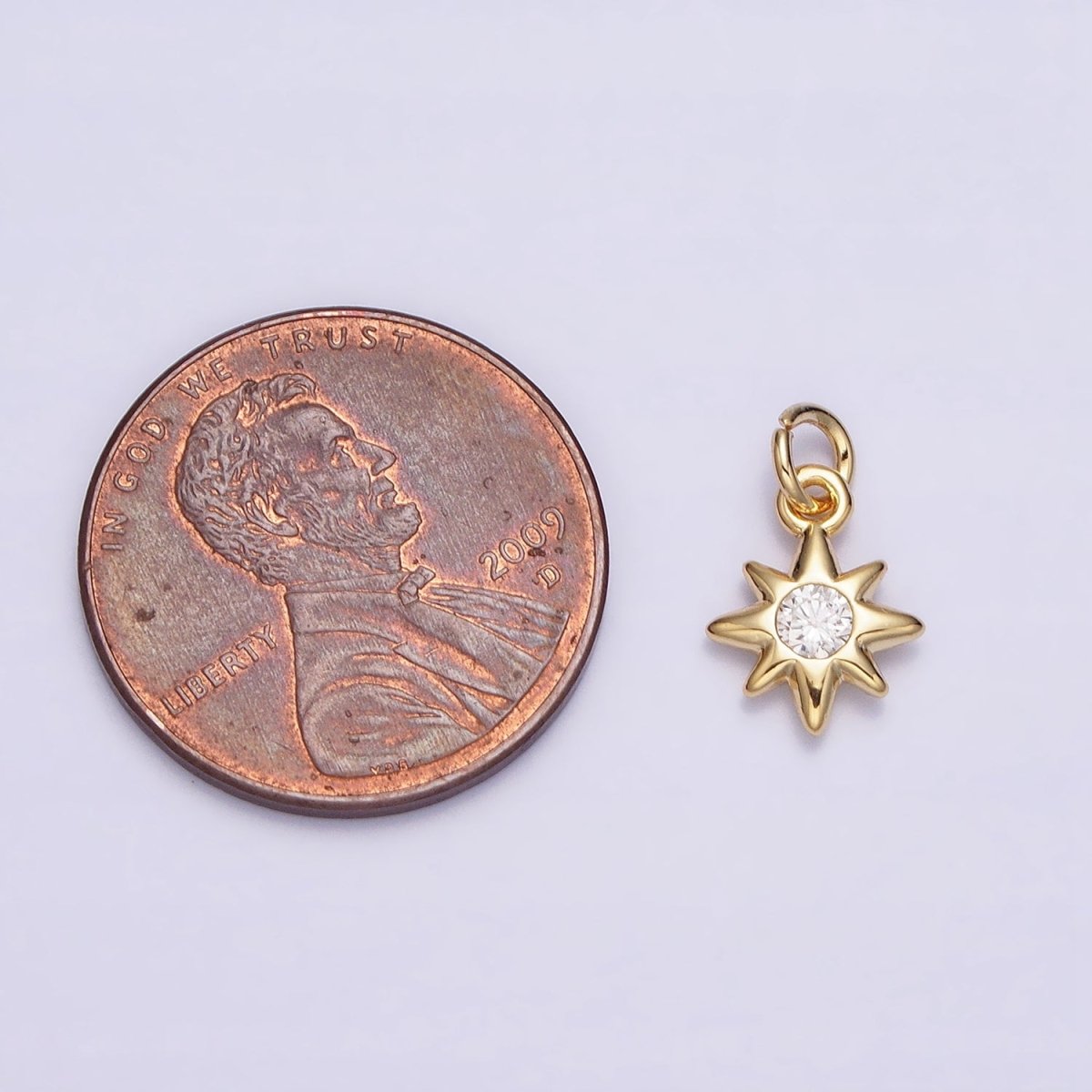 16K Gold Filled Mini Celestial North Star CZ Add-On Charm | AC-1166