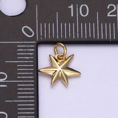 16K Gold Filled Mini Celestial Shinning Star Puffed Add-On Charm | AC1144