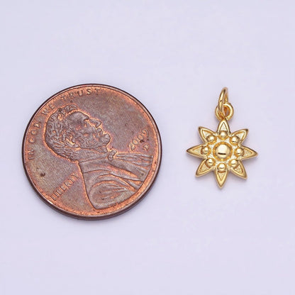 16K Gold Filled Mini Celestial Sun Beaded Add-On Charm | AC-1165