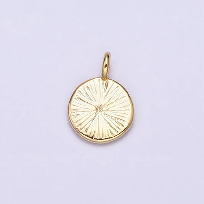 16K Gold Filled Mini Happy Smiley Face Emotion Round Add-On Charm | AC-1145