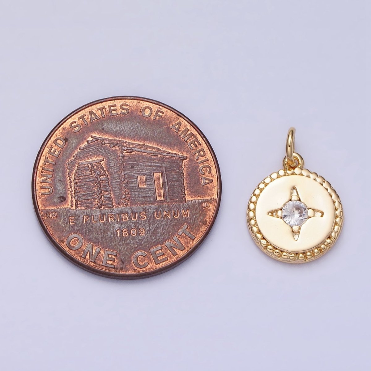 16K Gold Filled Mini Star CZ Braided Round Add-On Charm in Gold &amp; Silver | AC1221 AC1222