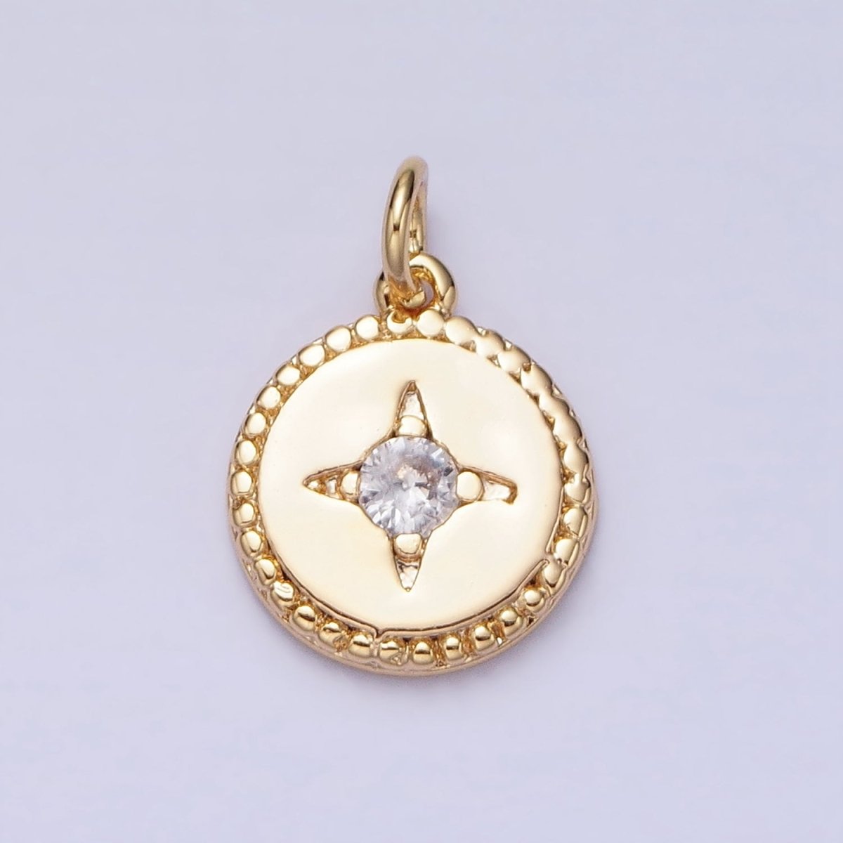 16K Gold Filled Mini Star CZ Braided Round Add-On Charm in Gold &amp; Silver | AC1221 AC1222