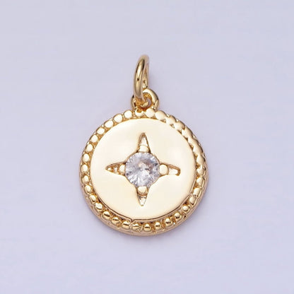 16K Gold Filled Mini Star CZ Braided Round Add-On Charm in Gold &amp; Silver | AC1221 AC1222