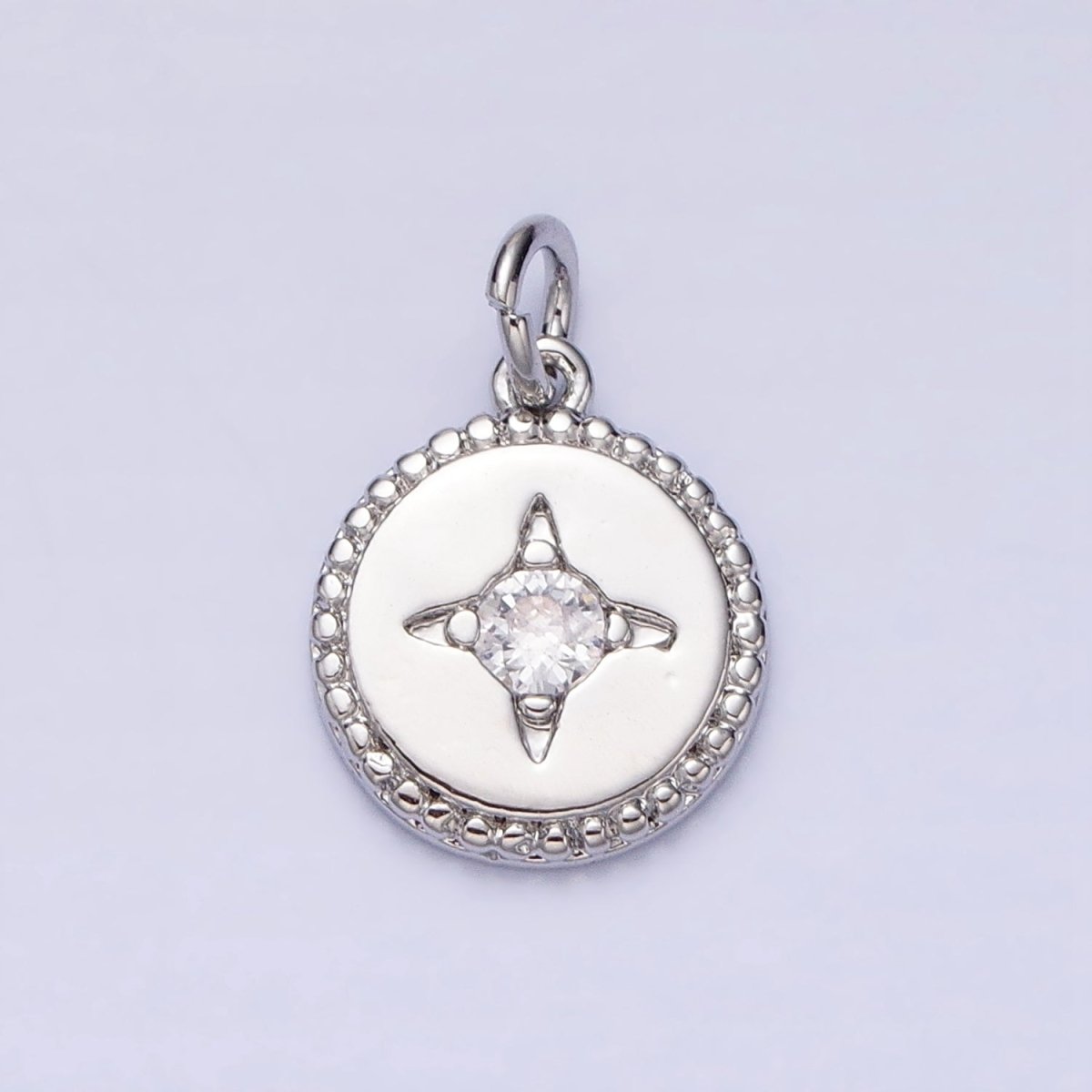 16K Gold Filled Mini Star CZ Braided Round Add-On Charm in Gold &amp; Silver | AC1221 AC1222