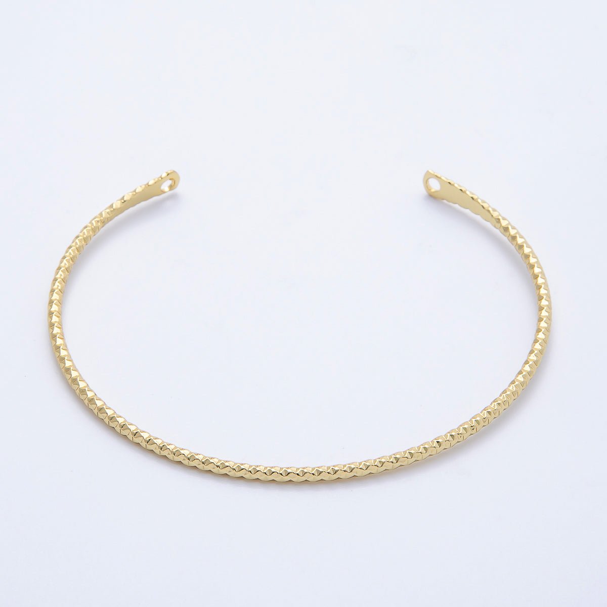 16K Gold Filled Multifaceted Geometric Half Cuff Bracelet Finding for Bangle Supply | WA-04456
