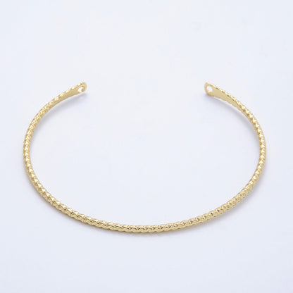 16K Gold Filled Multifaceted Geometric Half Cuff Bracelet Finding for Bangle Supply | WA-04456