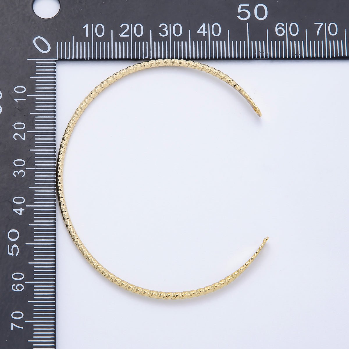 16K Gold Filled Multifaceted Geometric Half Cuff Bracelet Finding for Bangle Supply | WA-04456
