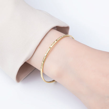 16K Gold Filled Multifaceted Geometric Dotted Lined Half Cuff Bracelet Finding for Bangle Supply | WA-04449