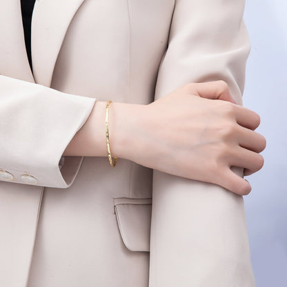 16K Gold Filled Multifaceted Geometric Dotted Lined Half Cuff Bracelet Finding for Bangle Supply | WA-04449