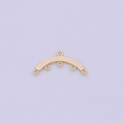 16K Gold Filled Multiple Loop Curved Connector Findings | L569