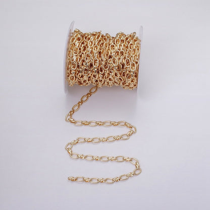 16K Gold Filled Oval Link Chain Chunky Unfinished Chain by Yard for Handmade Supply 6.1mm | ROLL-1313 ROLL-1314 Clearance Pricing