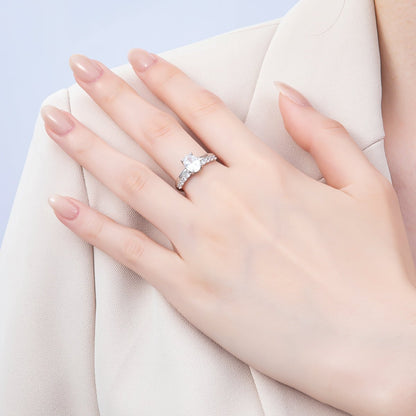 16K Gold Filled Oval Micro Paved CZ Adjustable Ring in Gold &amp; Silver | Rings-00164 Rings-00117