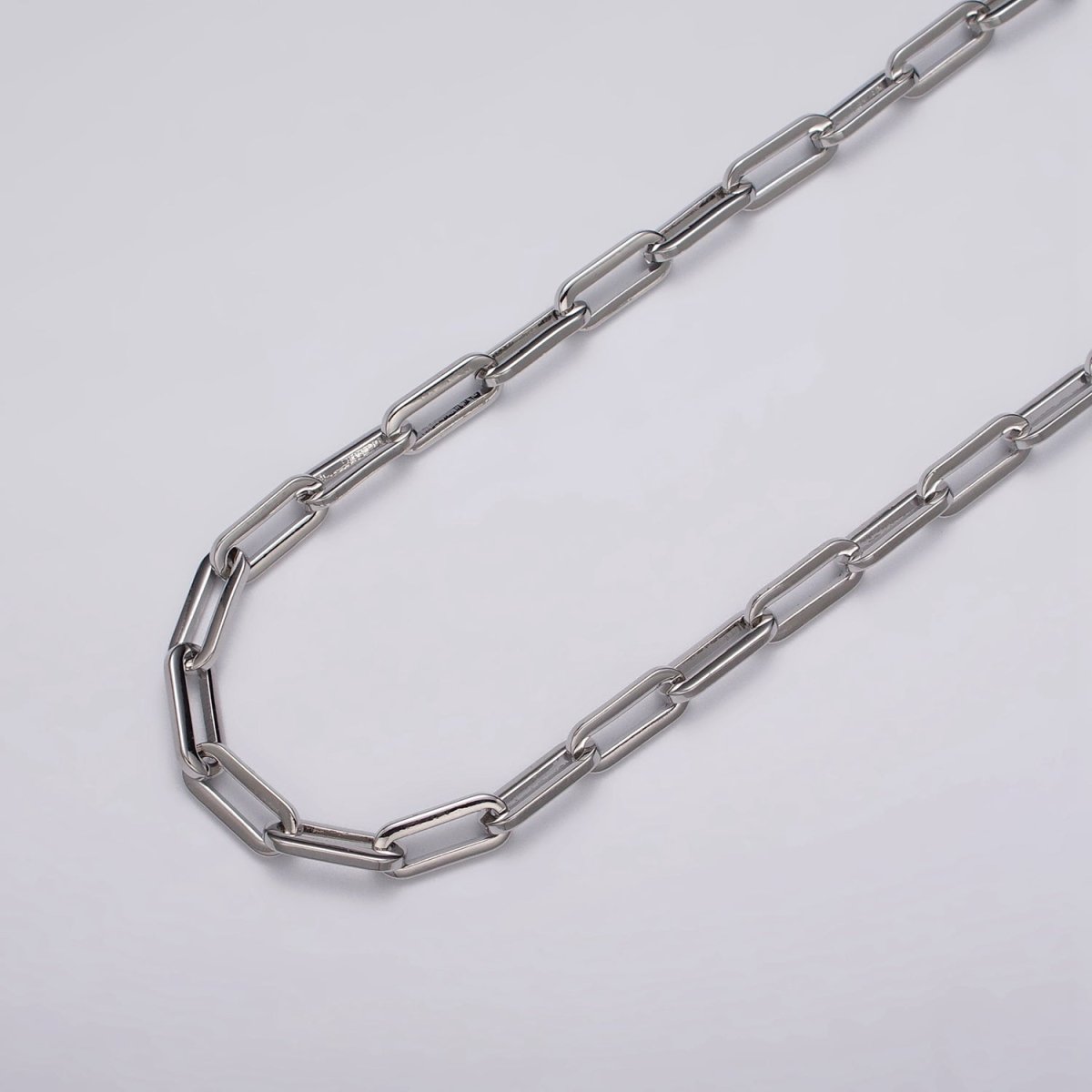 16k Gold Filled Paper Clip Unfinished 5.5mm  Chain Gold &amp; Silver | ROLL-1149 ROLL-1150 Clearance Pricing