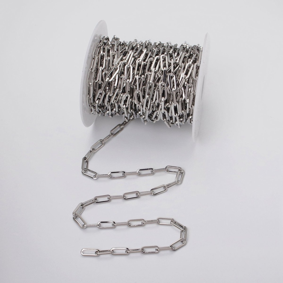 16k Gold Filled Paper Clip Unfinished 5.5mm  Chain Gold &amp; Silver | ROLL-1149 ROLL-1150 Clearance Pricing