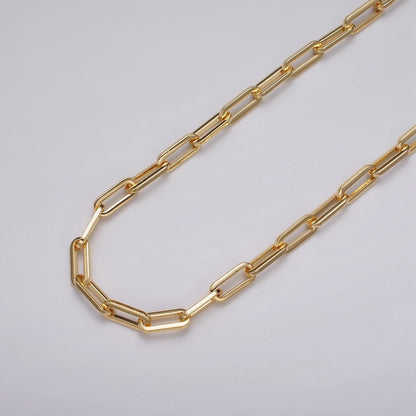 16k Gold Filled Paper Clip Unfinished 5.5mm  Chain Gold &amp; Silver | ROLL-1149 ROLL-1150 Clearance Pricing