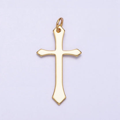 16K Gold Filled Passion Cross Minimalist Religious Charm | AC1327