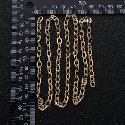16K Gold Filled Thick Oval Cable Chain By Yard, Bold Cable Link Wholesale Chain Supply Component | ROLL-263
