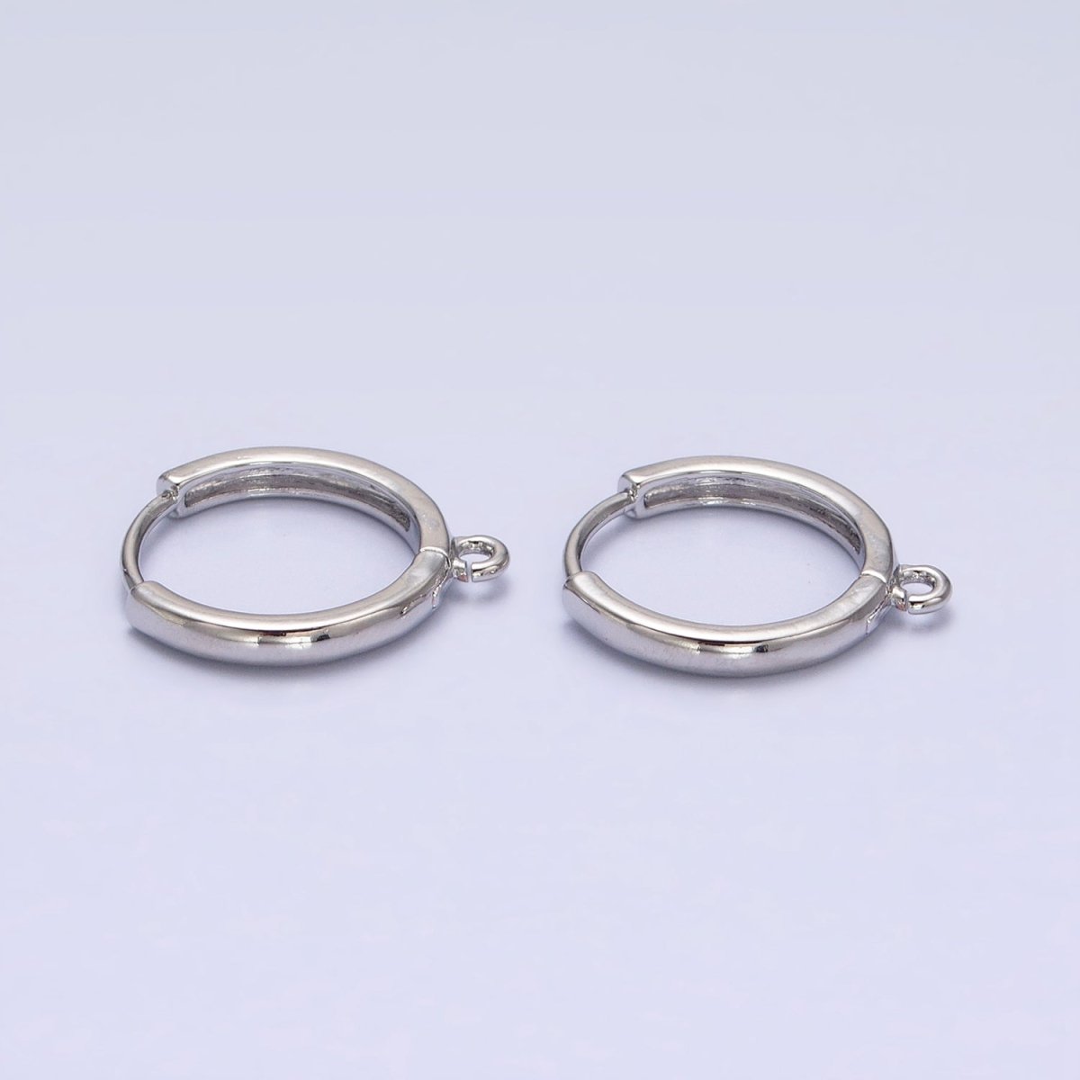 16K Gold Filled Thin 15.5mm Huggie Hoop Open Loop Earrings Supply in Silver &amp; Gold | Z-210 Z-221