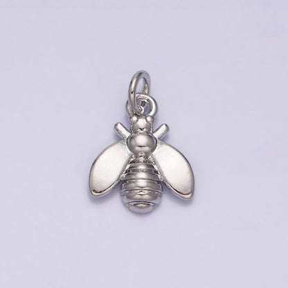 16K Gold Filled Wasps Bumble Queen Bee Insect Mini Add-On Charm in Gold &amp; Silver | AC-1131 AC-1132