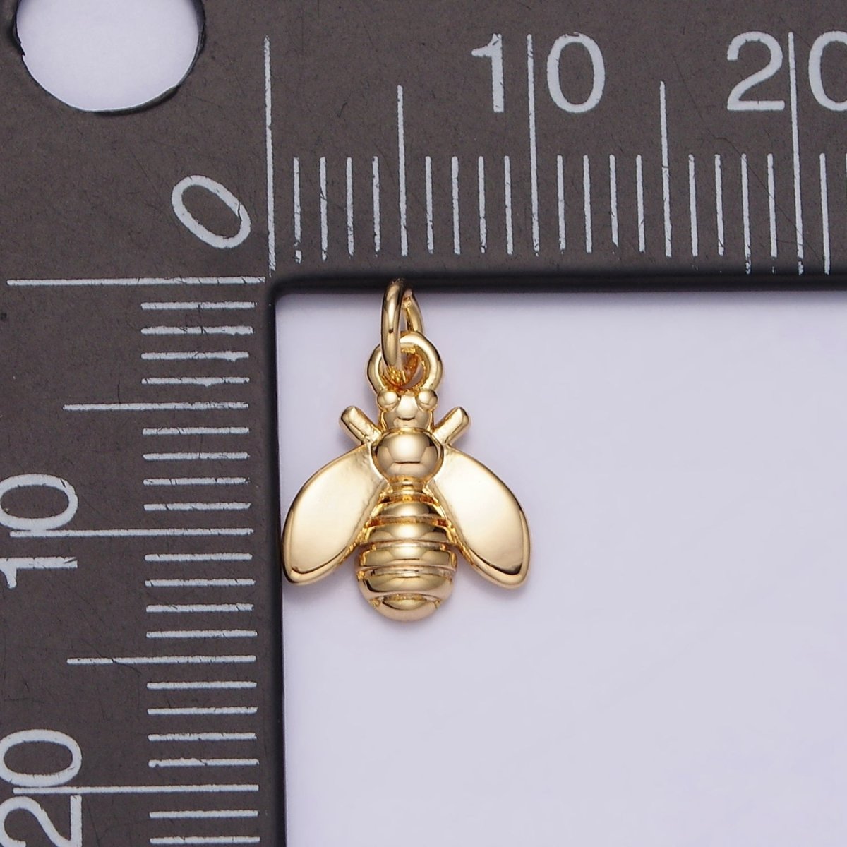 16K Gold Filled Wasps Bumble Queen Bee Insect Mini Add-On Charm in Gold &amp; Silver | AC-1131 AC-1132