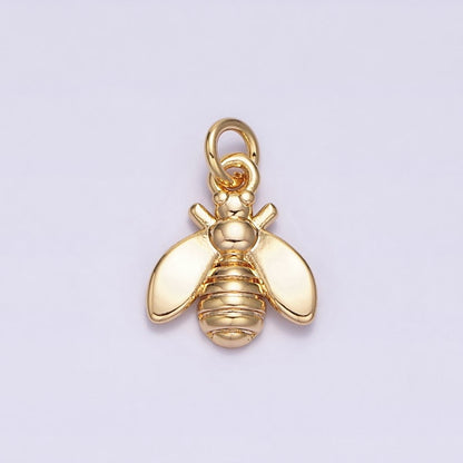 16K Gold Filled Wasps Bumble Queen Bee Insect Mini Add-On Charm in Gold &amp; Silver | AC-1131 AC-1132