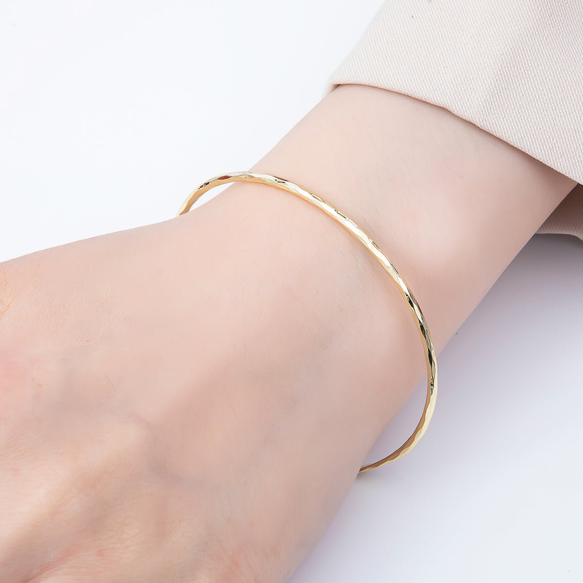 16K Gold Filled Wavy Multifaceted Half Cuff Bracelet Finding for Bangle Supply | WA-04457