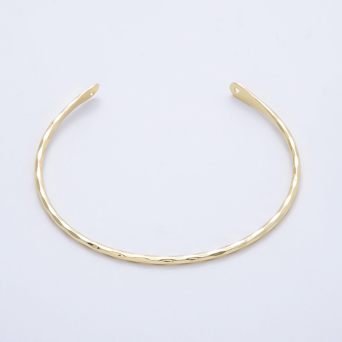 16K Gold Filled Wavy Multifaceted Half Cuff Bracelet Finding for Bangle Supply | WA-04457