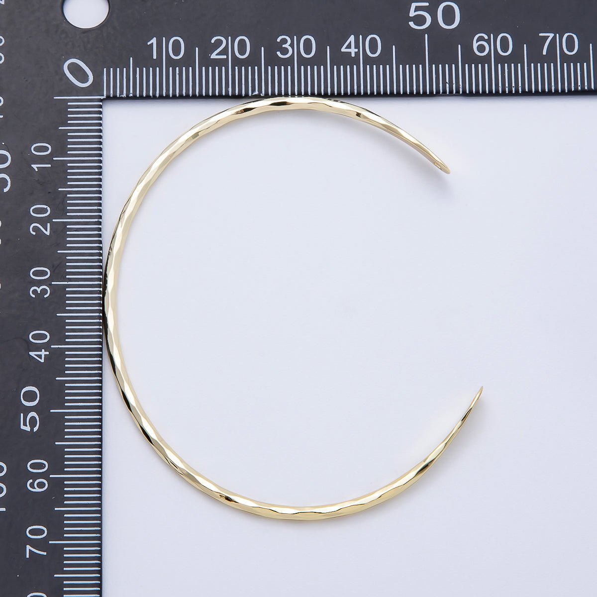 16K Gold Filled Wavy Multifaceted Half Cuff Bracelet Finding for Bangle Supply | WA-04457