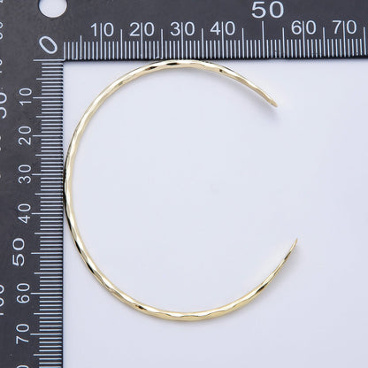 16K Gold Filled Wavy Multifaceted Half Cuff Bracelet Finding for Bangle Supply | WA-04457