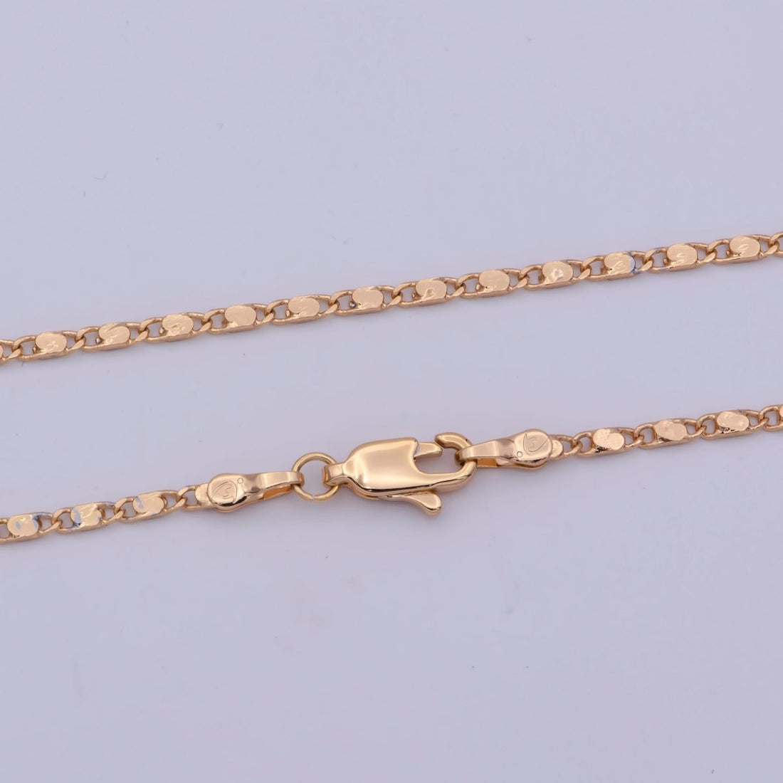1.6mm Mariner Anchor Link Chain Necklace 18K Gold Filled Chain Necklace Ready to wear 18 inch Necklace | WA-474 Clearance Pricing