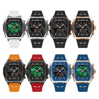 Barrel-shaped Waterproof Multifunctional Alarm Clock Student Sports Watch