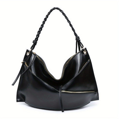 Large Shoulder Bag Unique Handmade Woven Handle  hobo