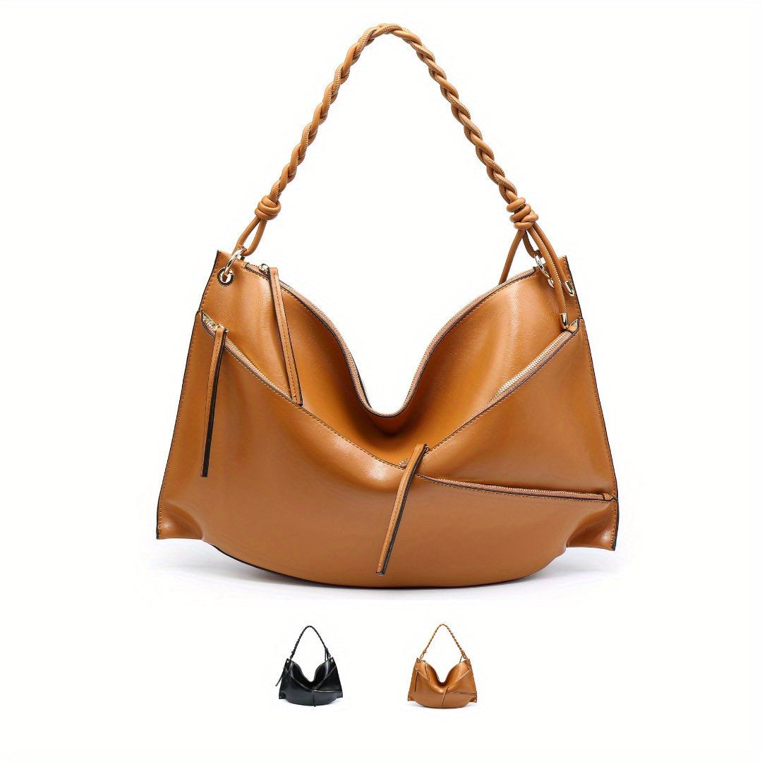 Large Shoulder Bag Unique Handmade Woven Handle  hobo