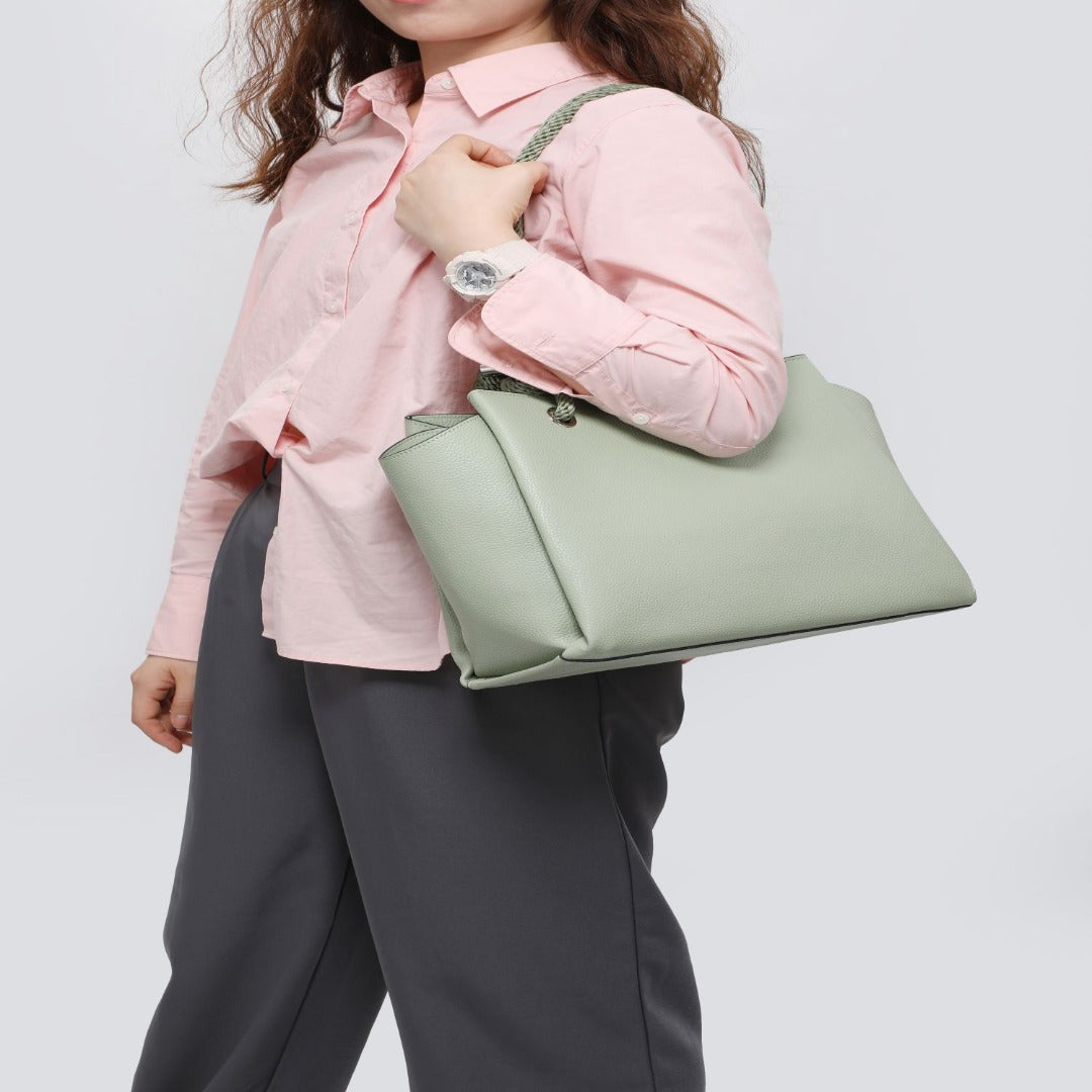 Women shoulder purse soft nylon handle hobo