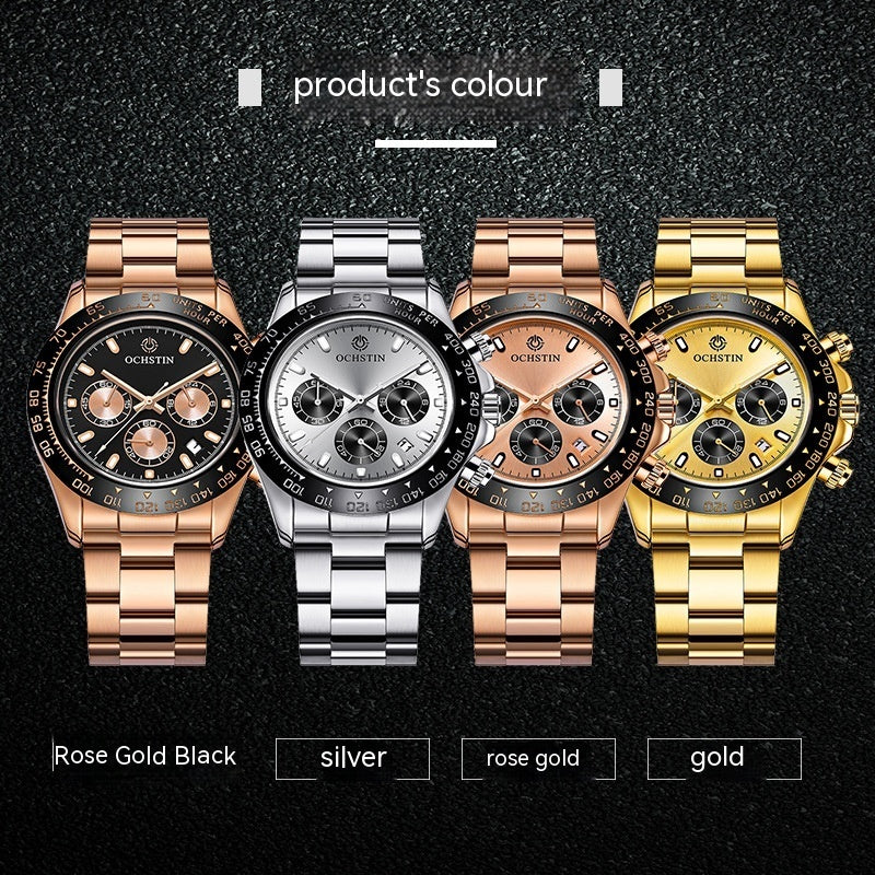 Steel Belt Multifunctional Watch Men&